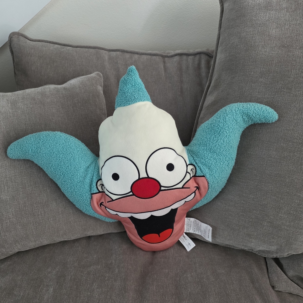 Cartoon Clown Face Pillow